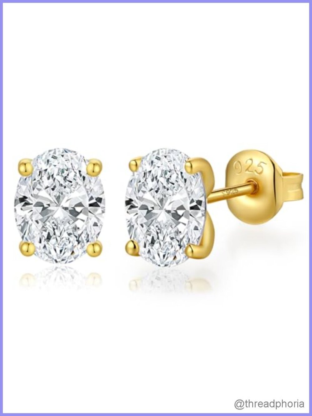 925 Sterling Silver Cubic Zirconia Stud Earrings for Women Men